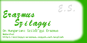 erazmus szilagyi business card